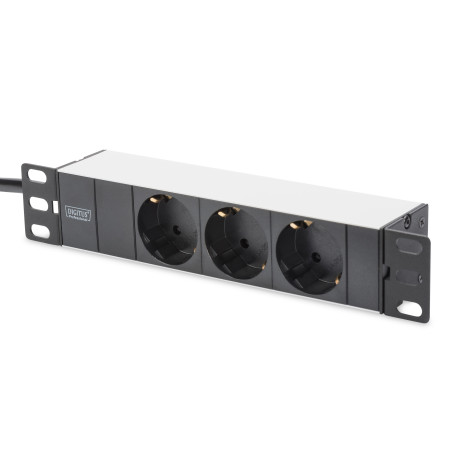 Digitus 10" Network Set, 6U cabinet, shelf, PDU, 8-port switch, CAT 6 patch panel, Grey | Digitus | Network Set | DN-10-SET-1