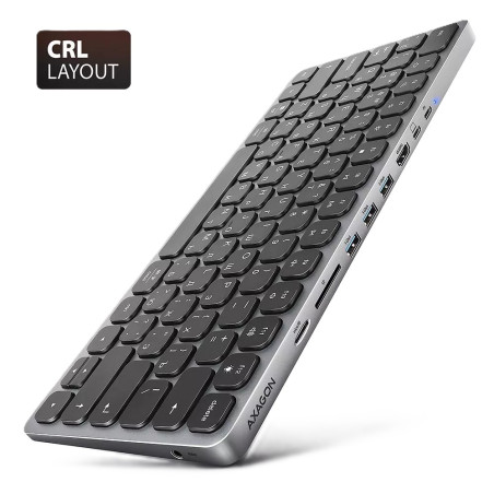 KEYBOARD + I/O HUB 9IN1/0.6M HMC-KB-CRL AXAGON