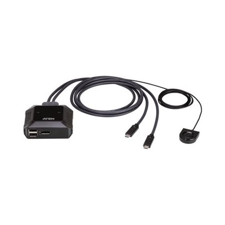 Aten US3312 2-Port USB-C 4K DisplayPort KVM Switch with Remote Port Selector | Aten | 2-Port USB-C 4K DisplayPort KVM Switch with Remote Port Selector | US3312 | Warranty 24 month(s)