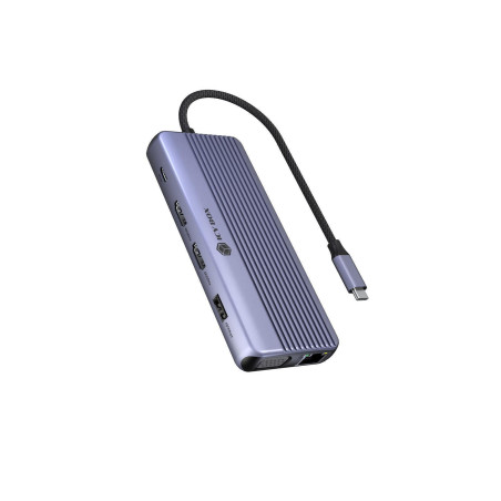 Raidsonic Icy Box Travel Dock 12-in-1, 3x video output (2x HDMI + 1x VGA) | IB-DK4062-CPD