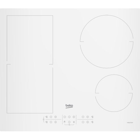 BEKO Hob | HII64200FMTW | Induction | Number of burners/cooking zones 4 | Touch control | Timer | White