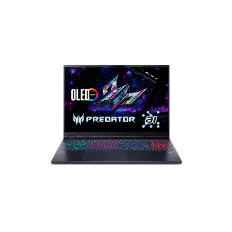 Acer | Predator Helios Neo 16S AI PHN16S-71-7556 | Abyssal Black | 16 " | OLED | WQXGA | 2560 x 1600 pixels | Intel Core Ultra 7 | 255HX | 16 GB | DDR5 | Solid-state drive capacity 1000 GB | NVIDIA GeForce RTX 5060 | GDDR7 | 8 GB | Windows 11 Home | 802.11ax | Bluetooth version 5.3 | Keyboard language US international | Keyboard backlit | Warranty 24 month(s)