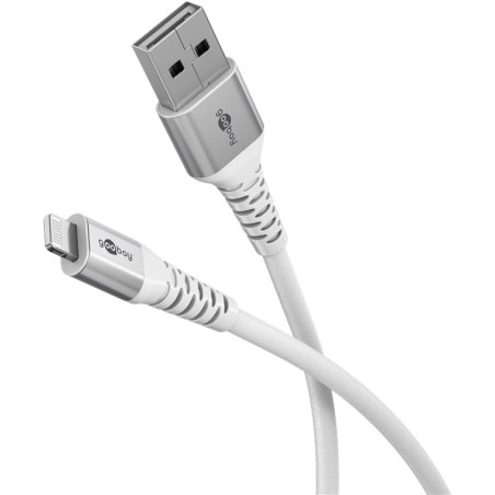 Goobay | Lightning USB-A Supersoft Textile Cable with Metal Plugs | 74512