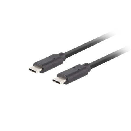 Lanberg | USB-C 3.1 Gen 2 Cable, 10GB/s PD100W, 1 m | CA-CMCM-32CU-0010-BK | USB Type-C to USB Type-C