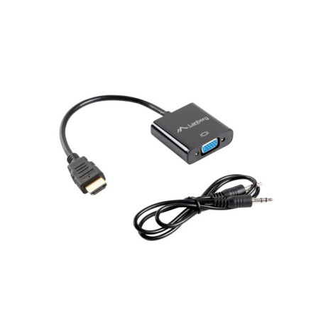 Lanberg HDMI, Mini Jack 3.5 mm, VGA Adapter | AD-0017-BK | 20 m