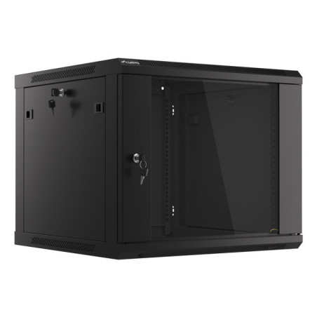LANBERG WF01-6609-10B wall-mounted rack 19inch demounted flat pack 9U/600x600mm black