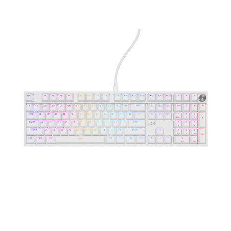 Genesis Thor 404 | Mechanical Gaming Keyboard | Wired | US | Gateron Yellow Pro | White