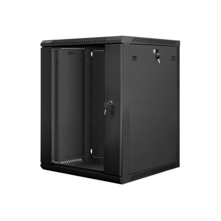 LANBERG WF01-6615-10B wall-mounted rack 19inch demounted flat pack 15U/600x600mm black