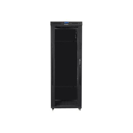 LANBERG free standing rack 19inch cabinet 42U 800x800 glass door LCD flat pack black