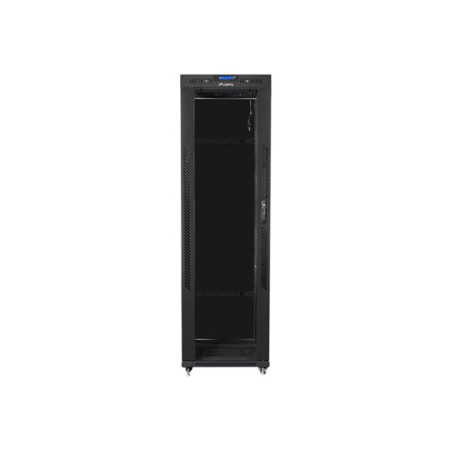 LANBERG free standing rack 19inch cabinet 42U 600x800 glass door LCD flat pack black