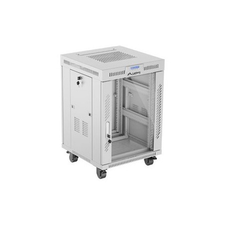 LANBERG free standing rack cabinet 19/15U 600x600 glass door LCD flat pack grey V2