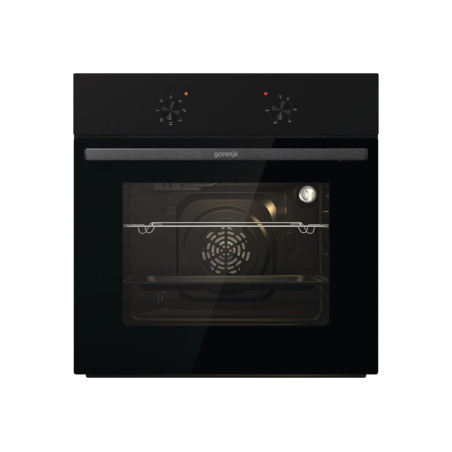 Gorenje Oven | BO6615E01B | 60 L | Electric | EnamelClean | Push pull buttons | Convection | Height 59.5 cm | Width 59.5 cm | Black