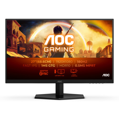 AOC | 27G42E | 27 " | IPS | FHD | 16:9 | 180 Hz | 1 ms | 1920 x 1080 pixels | 300 cd/m² | HDMI ports quantity 1 | Black