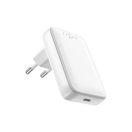 FIXED Slim USB-C Travel Charger, GaN, PD support, 30W, White | Fixed