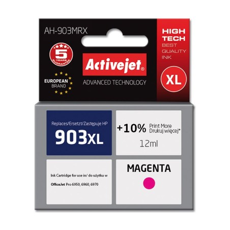 Activejet AH-903MRX Ink (replacement for HP 903XL T6M07AE; Premium; 12 ml; magenta)