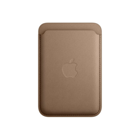 Apple | iPhone FineWoven Wallet with MagSafe | Wallet case | Apple | iPhone 15 Pro, iPhone 15 Pro Max, iPhone 15, iPhone 15 Plus, iPhone 14 Pro, iPhone 14 Pro Max, iPhone 14, iPhone 14 Plus, iPhone 13 Pro, iPhone 13 Pro Max, iPhone 13 mini, iPhone 13, iPhone 12 Pro, iPhone 12 Pro Max, iPhone 12 mini, iPhone 12 | Durable Microtwill | Taupe | The wallet features strong built-in magnets that allow it to effortlessly snap into place on the back of your iPhone.