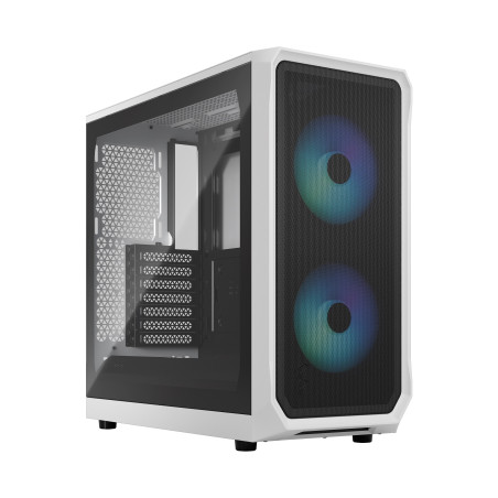 Fractal Design | Focus 2 | Side window | Midi Tower | ATX | RGB White TG Clear Tint