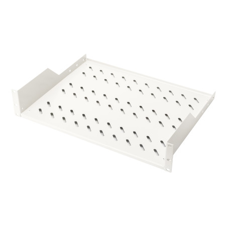 Digitus | Fixed Shelf for Racks | DN-97610 | Perfect for storage of components which are not 483 mm (19”) suitable; Slim design which takes space of 2 height units; Easy and quick to mount or dismount; Load capacity: 25 kg; Dimensions:  88 x 482 x 349 mm | White