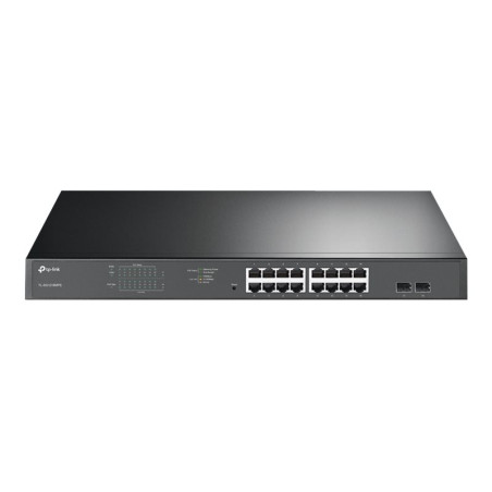 TP-LINK 16-Port Gigabit PoE+ Easy Smart Switch 16 Gigabit RJ45 Ports 2 SFP Slots 802.3at/af 192W PoE Power 1U 19-inch Rack-mountable