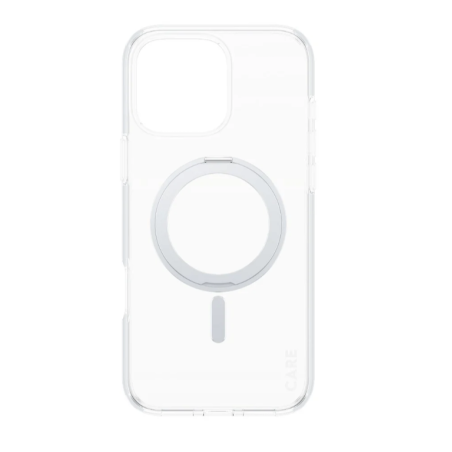 CARE Feature Case | Back cover | Apple | iPhone 16 Pro Max | Recycled plastic | Silver | Kickstand & MagSafe