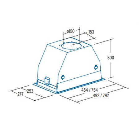 CATA | Hood | GC DUAL A 45 XGBK | Canopy | Energy efficiency class A | Width 45 cm | 820 m³/h | Touch control | LED | Black glass