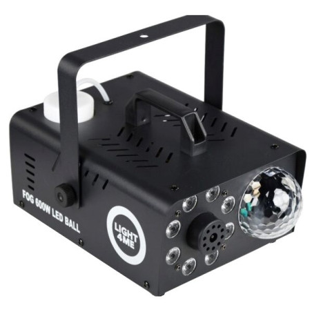 LIGHT4ME Fog 600W LED Ball - smoke and fog machine with backlit smoke effect + disco ball