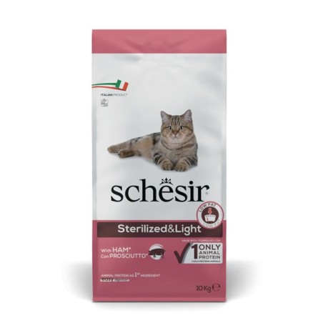 SCHESIR Adult Sterilized & Light with ham - dry cat food - 10kg