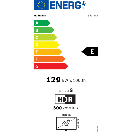 HISENSE 85E7NQ 85INCH QLED