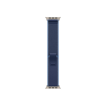Apple 49mm Blue/Bright Blue Trail Loop - M/L - Natural Titanium Finish | Apple