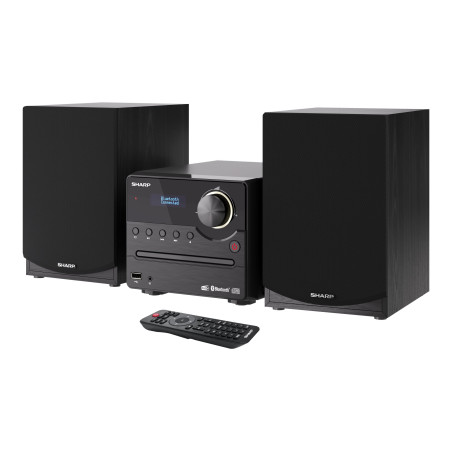 Sharp XL-B517D(BK) Hi-Fi Micro System, CD/FM/USB/Bluetooth v5.0, Aux-in, 45W, Black | Sharp | Hi-Fi Micro System | XL-B517D(BK) | Black | USB port | AUX in | Bluetooth | CD player | FM radio | Wireless connection
