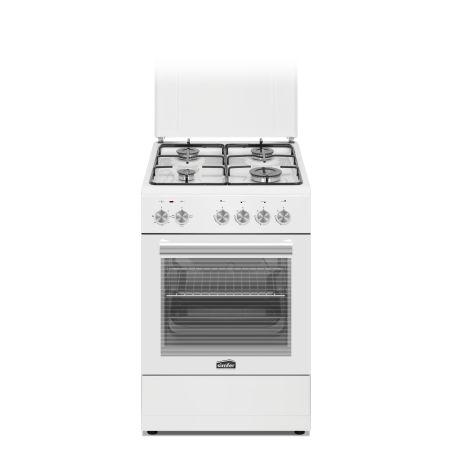 Simfer | Cooker | 4403SERBB | Hob type Gas | Oven type Electric | White | Width 50 cm | Electronic ignition | Depth 55 cm | 48 L