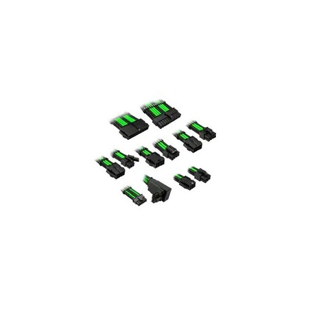 Kolink Core Pro Braided Cable Extension Kit 12V-2x6 Type 2 - Venom Green