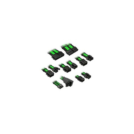 Kolink Core Pro Braided Cable Extension Kit 12V-2x6 Type 1 - Venom Green