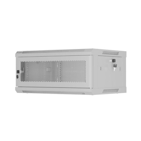 WALL-HUNG RACK CABINET 19" 4U 600X450 GREY PERFORATED DOOR LANBERG (FLAT PACK)