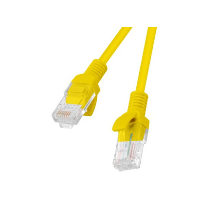 Lanberg PCU5-20CC-0025-Y networking cable Yellow 0.25 m Cat5e U/UTP (UTP)