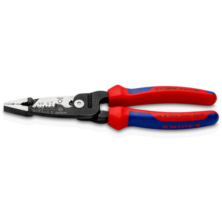 Knipex 13 72 200 ME cable stripper Black, Blue, Red, Stainless steel