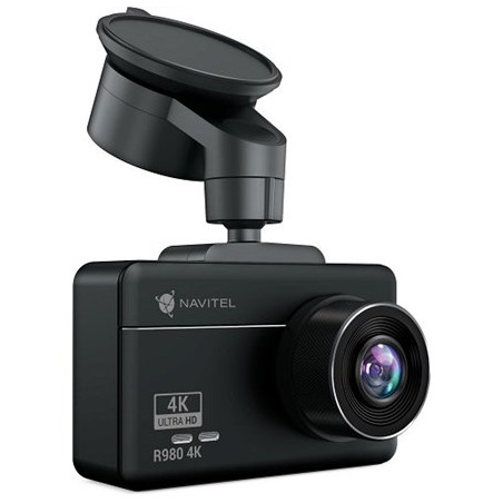 Navitel Dashcam with Wi-Fi, GPS-informer, and digital speedometer R980 4K IPS display 3''; 854x480; Touchscreen Maps included GPS (satellite)
