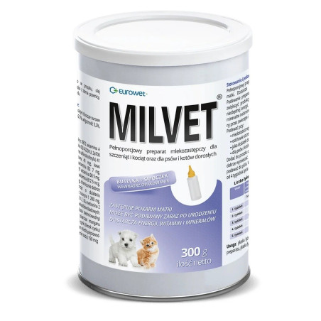 EUROWET Milvet - milk replacer for dogs and cats - 300 g