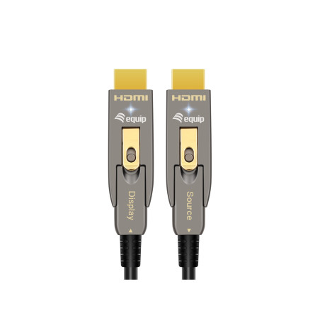Equip HDMI 2.0 Detachable Type D + A Active Optical Cable, 10m, 4K/60Hz