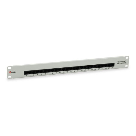 Equip 25-Port Cat.3 RJ45 ISDN Patch Panel, Light Grey