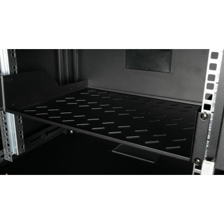 Equip Fixed Shelf 19', 2U, 800MM, Black