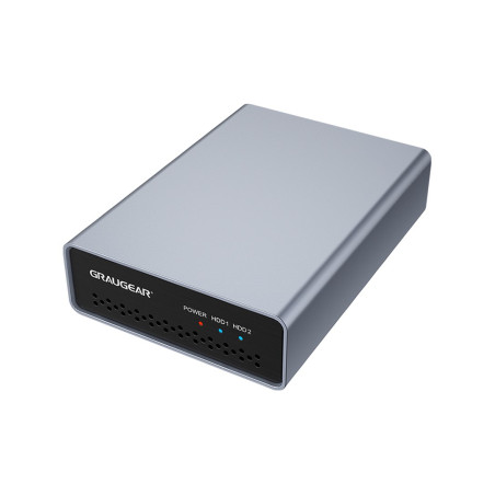 GRAUGEAR G-25RD2-AC-10G storage drive enclosure HDD/SSD enclosure Silver 2.5"