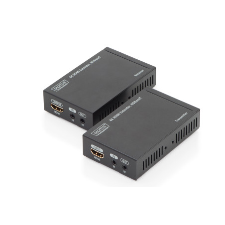 DIGITUS 4K HDMI Extender Set HDBaseT 70 m over network cable Cat 5E 6 7 UHD 4K2K/30 Hz