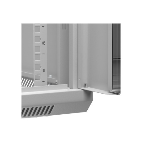 NETRACK 019-120-645-021 wall/hanging cabinet 19inch 12U/450 mm glass door grey remov. side pan.