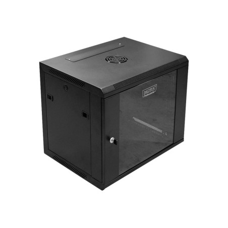 DIGITUS DN-W19 09U/450/B Wallmount cabinet 9U 600x450mm black RAL 9004