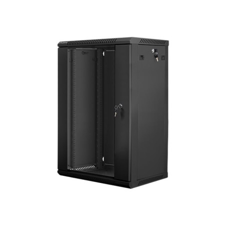 LANBERG WF01-6418-10B wall-mounted rack 19inch demounted flat pack 18U/600x450mm black