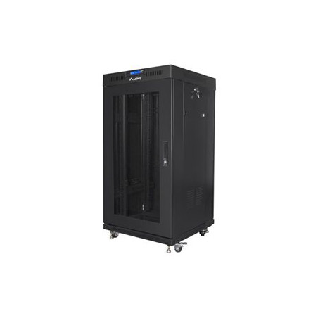 LANBERG Rack Cabinet 19inch Free-Standing 22U/600X600 Flat Pack With Mesh Door LCD Black V2