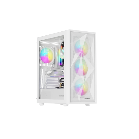 Genesis Gaming PC Case | Diaxid 605 ARGB | Midi Tower | White