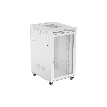 LANBERG free standing rack cabinet 19/27U 800x1000 mesh door LCD flat pack grey