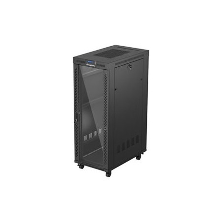 LANBERG rack cabinet 19 free-standing 32U 600x1000 flat pack glass door LCD black